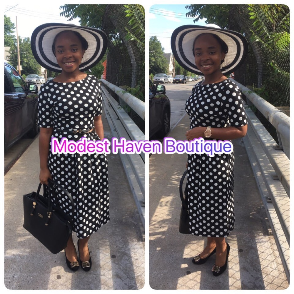 Polka Dot Midi Dress